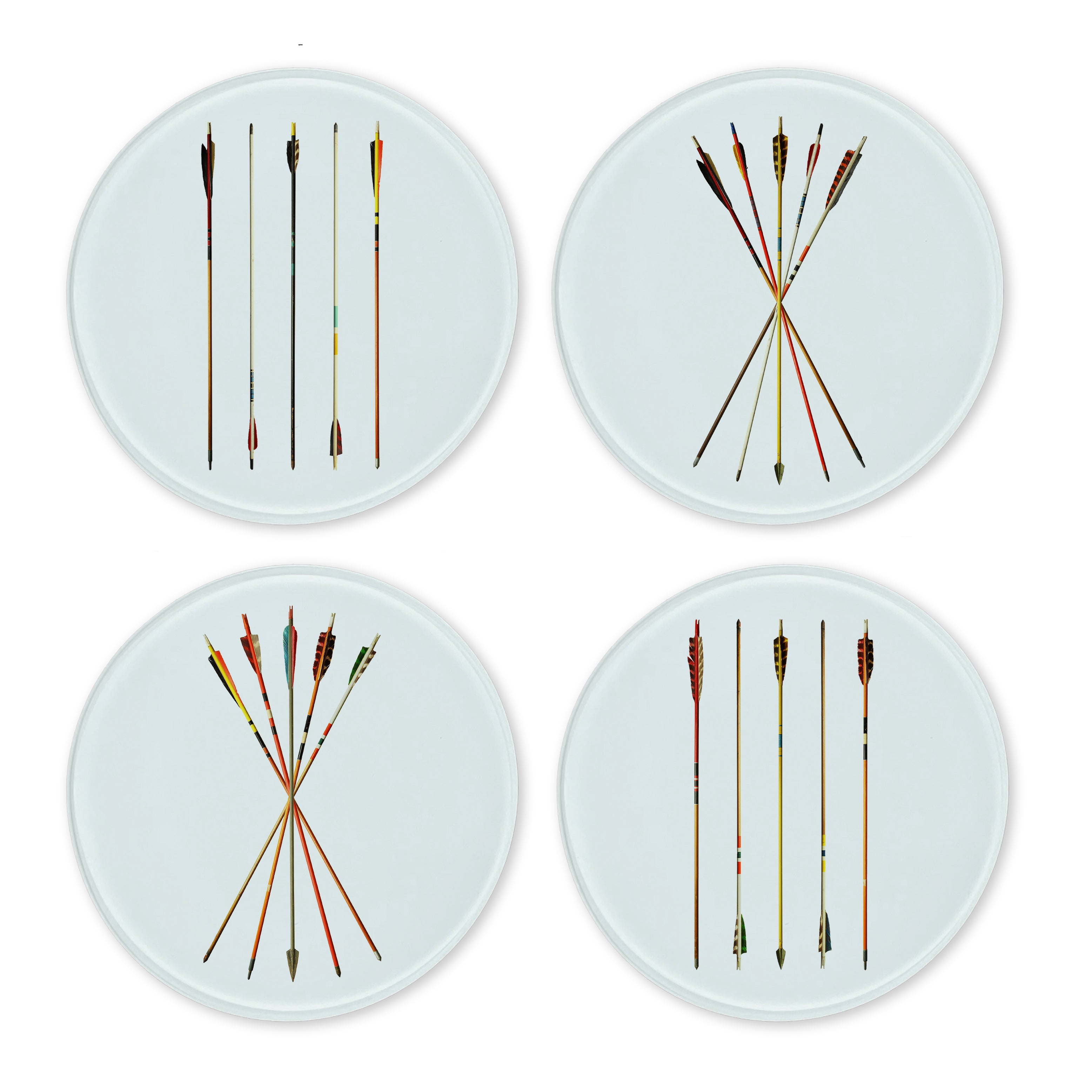 Glass Coasters (set of 4) - Arrows