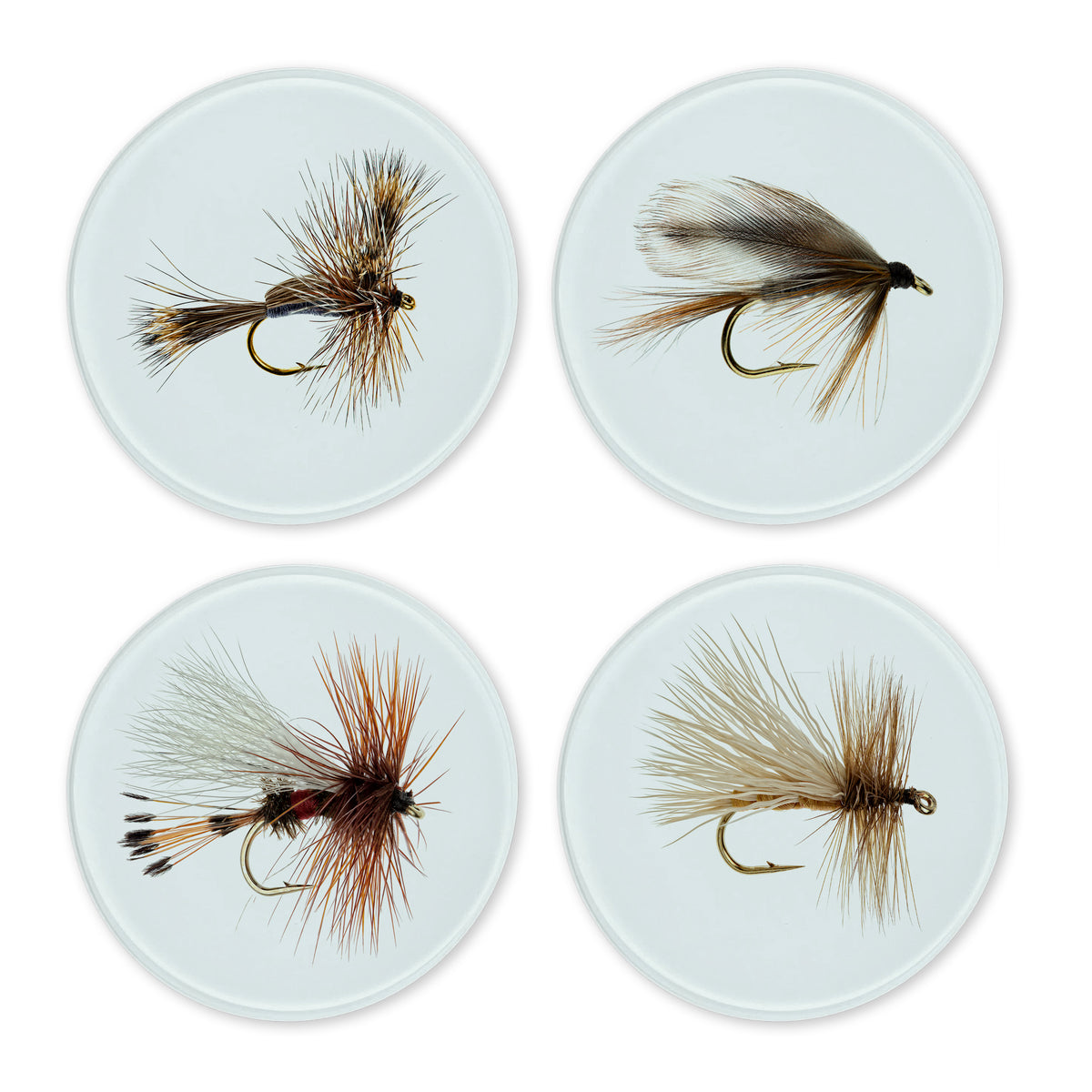 Glass Coasters (set of 4) - Fishing Flies | Fly Fishing Coasters ...