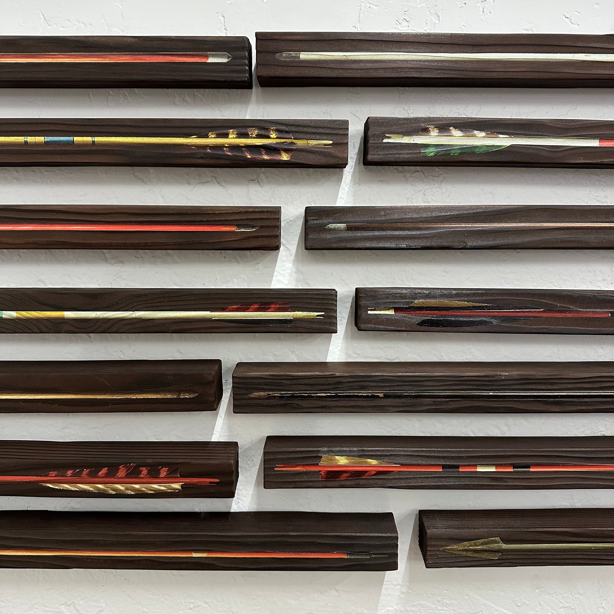 Shou Sugi Ban Arrows Display