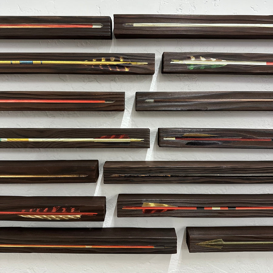 Shou Sugi Ban Arrows Display