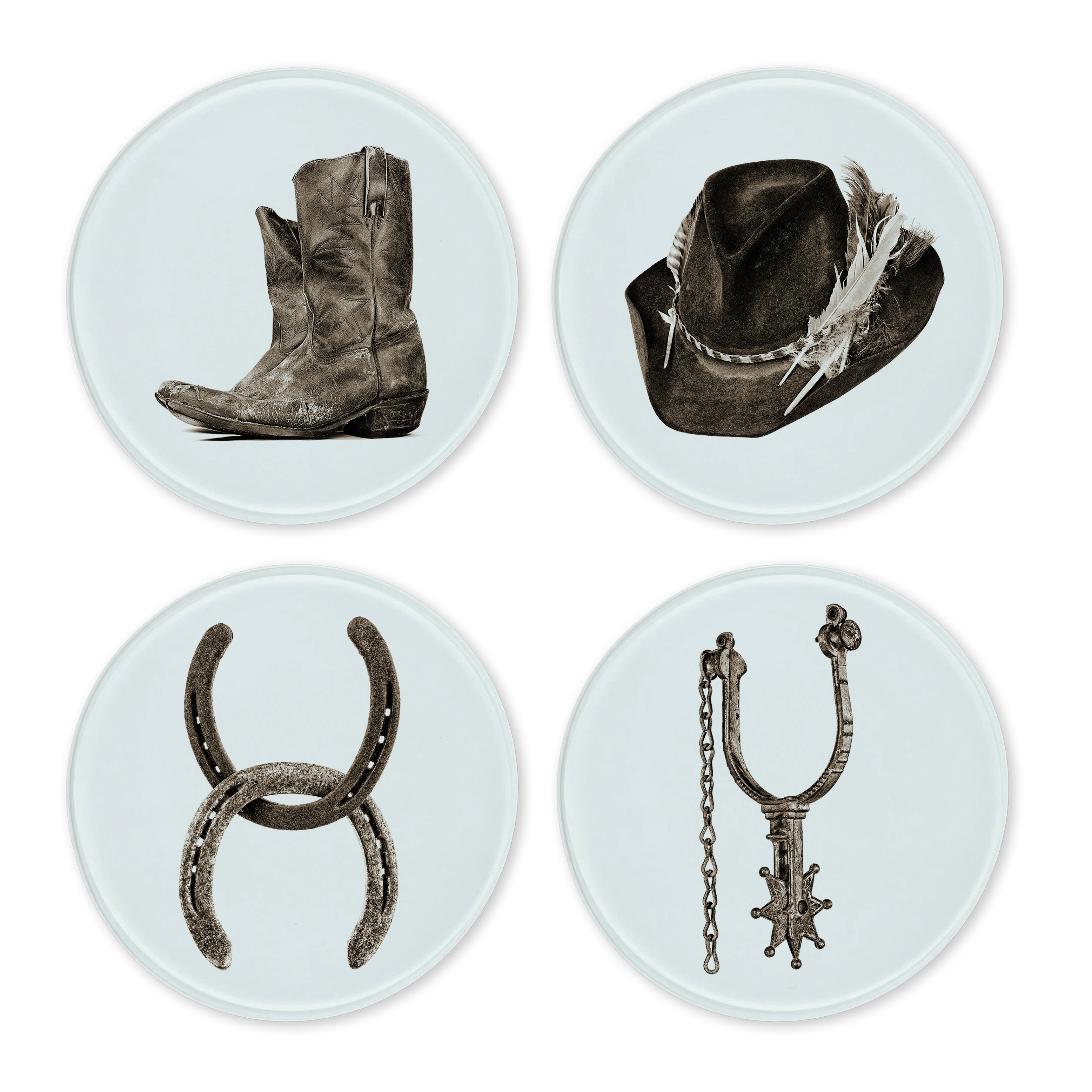 Glass Coasters (set of 4) - Ranch