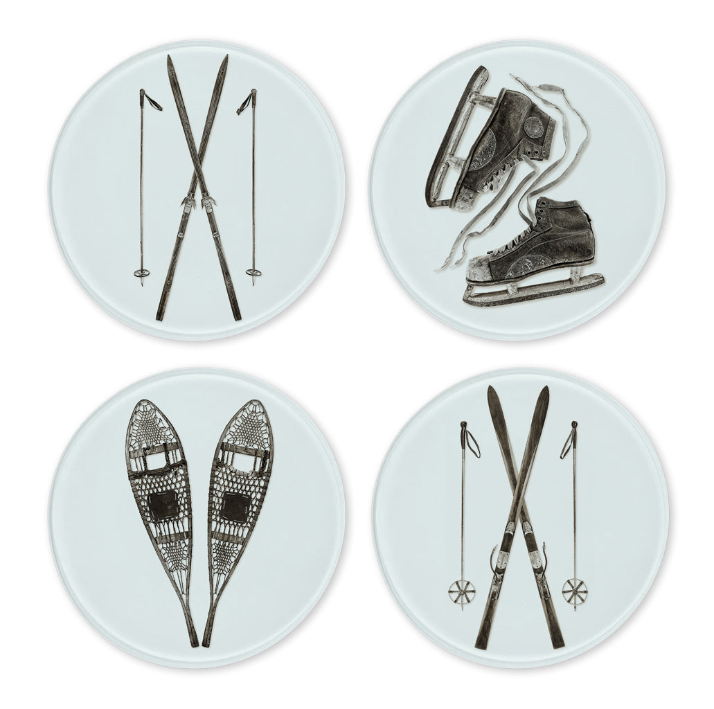 Glass Coasters (set of 4) - Snow