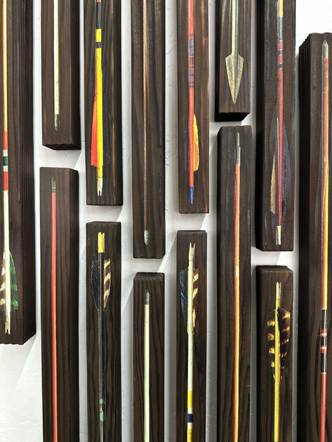 Shou Sugi Ban Arrows Display
