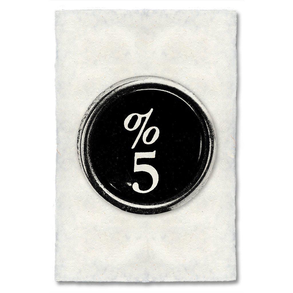 Typewriter Key "5"