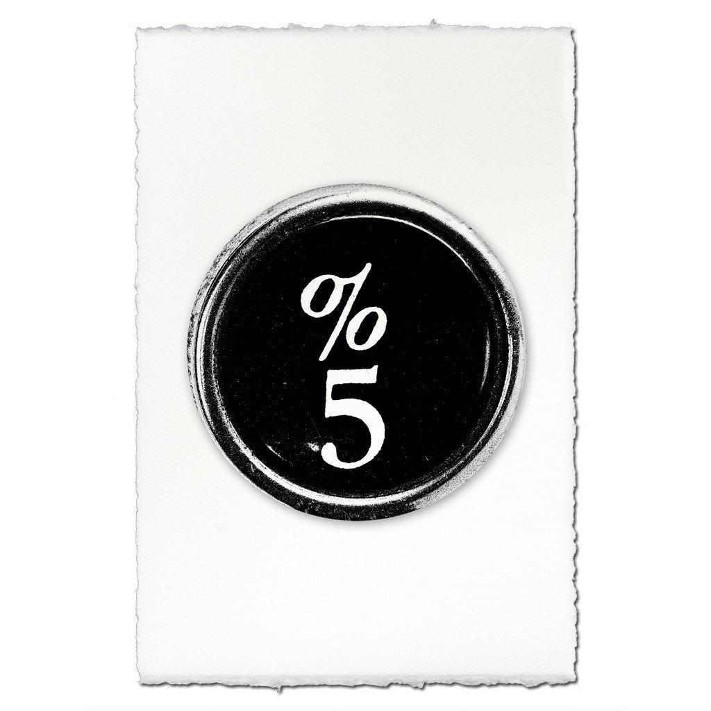 Typewriter Key "5"