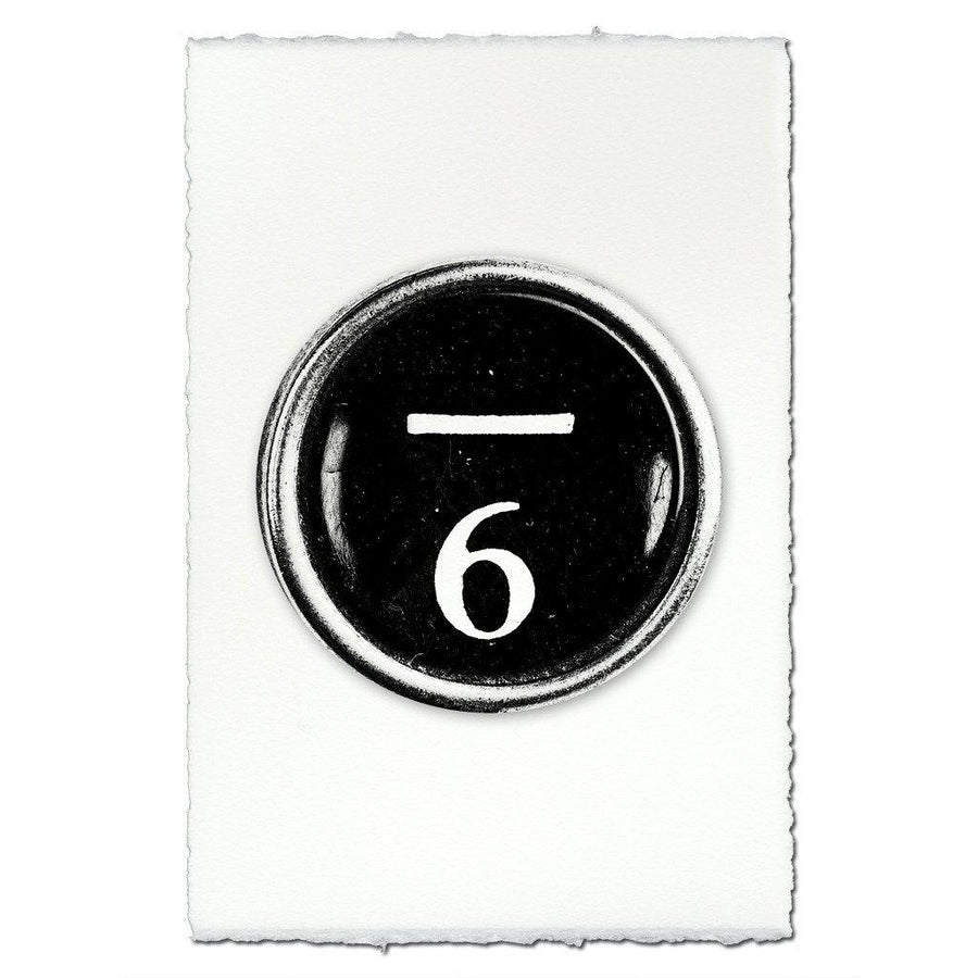 Typewriter Key "6"