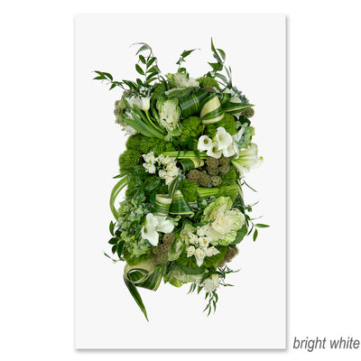 Green and White Collective Floral grand format