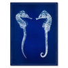 Double Seahorse blue print